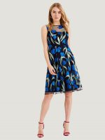 پیراهن تمام دانتل ابریشم گل آبی